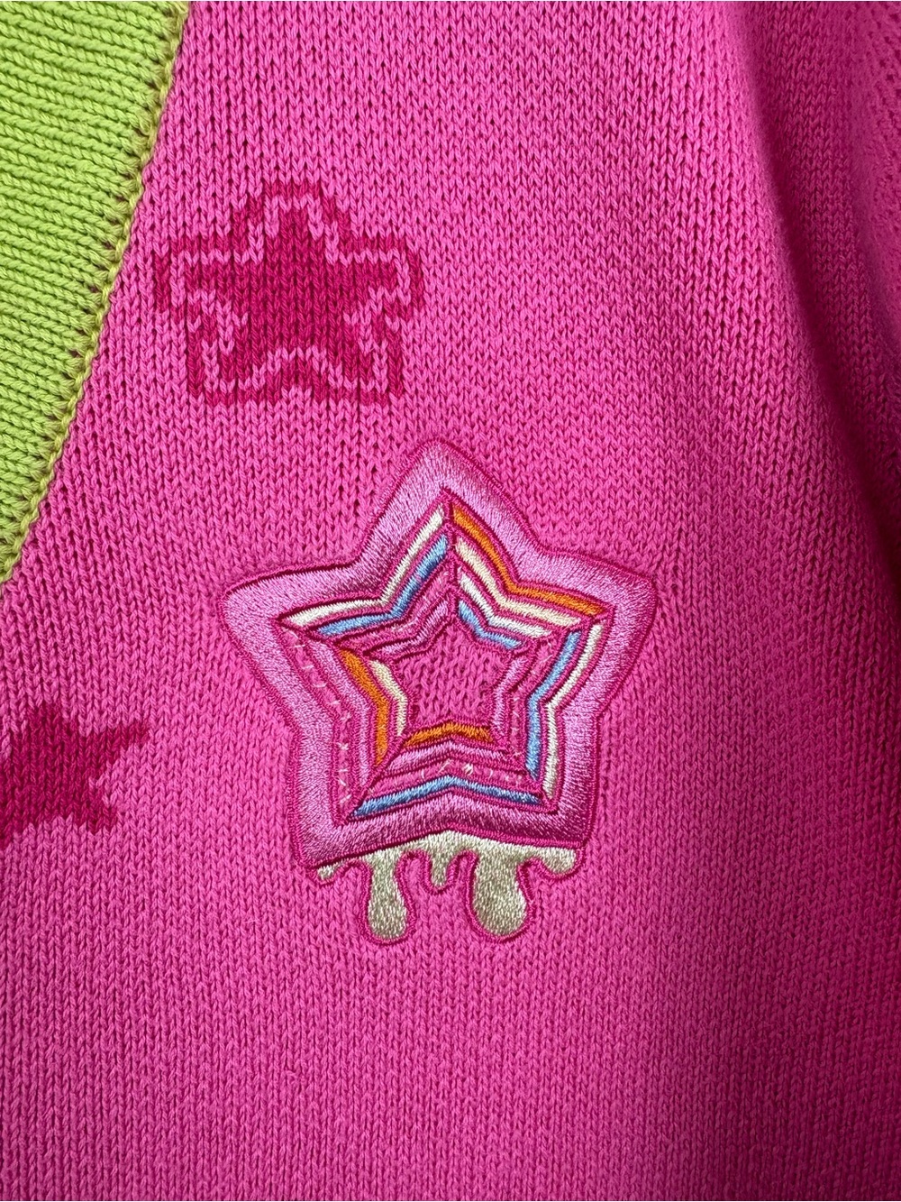 KityCrylics Pink & Green Kawaii Cardigan S/M Kidcore J-Fashion Sold Out Rare - Picture 4 of 10